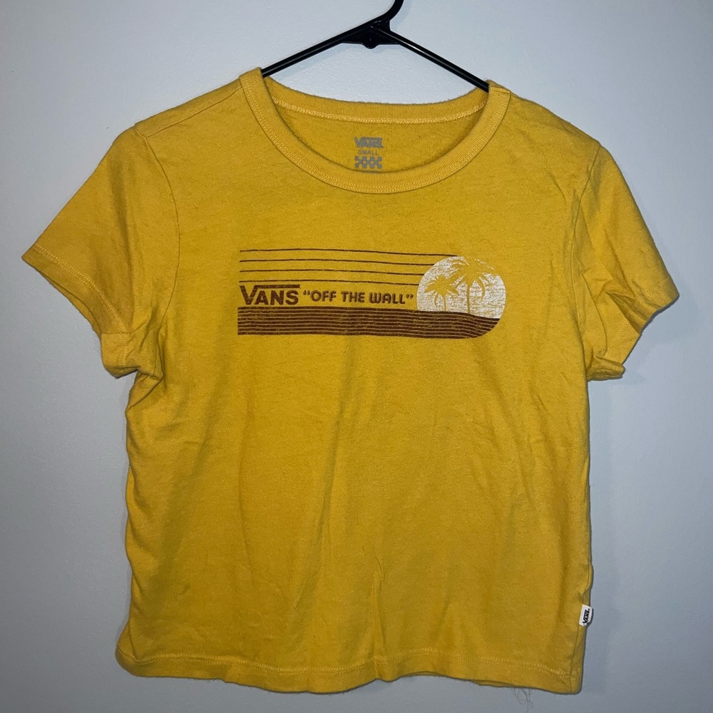 Vans Short-sleeve T-Shirt - Mustard color - Size Small